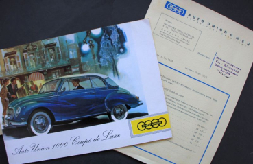 Auto-Union 1000 Coupe de Luxe Modelprogram 1964 Carbrochure (6399)